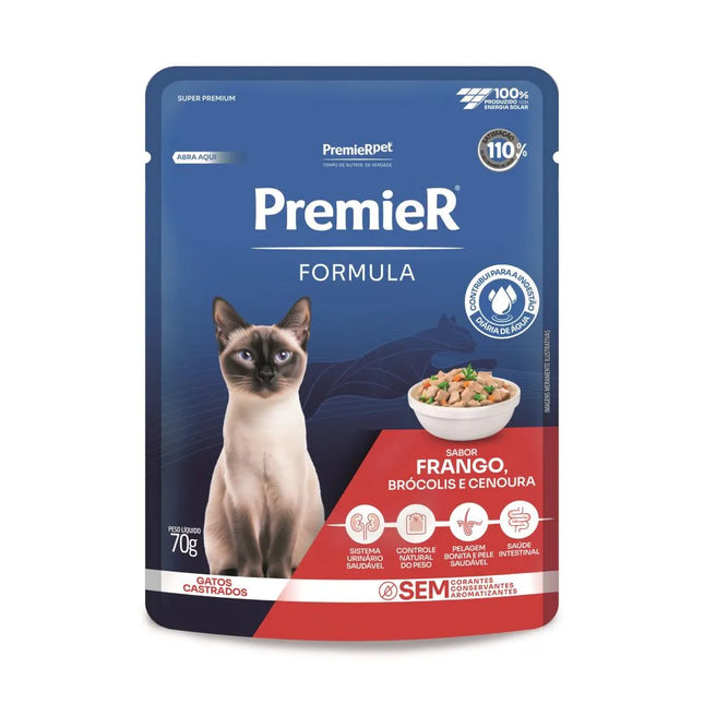 Premier Fórmula Sachê Gato Adulto Castrado 70 g