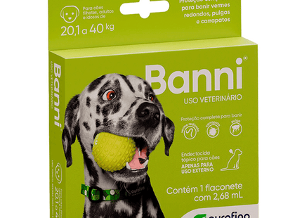 Banni® 2,68 mL – Antiparasitário Tópico para Cães de 20,1 a 40 kg