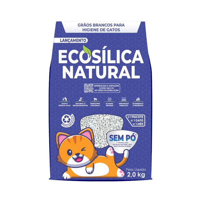 Areia Higiênica Progato Ecosílica Natural 2 kg