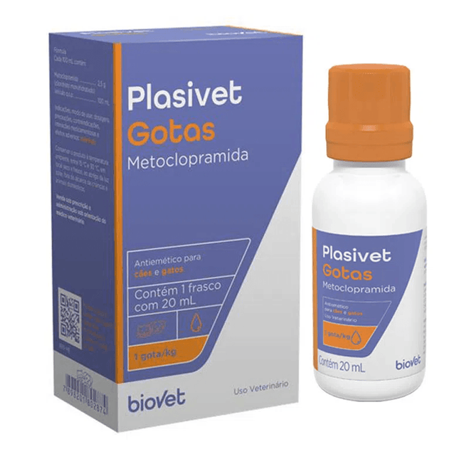 Plasivet Gotas Antiemético para Cães e Gatos 20 mL