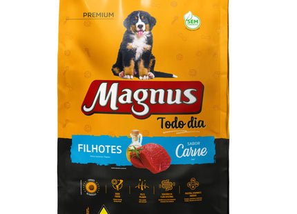 Magnus Todo Dia Filhote Carne Ração Premium para Cães Filhotes