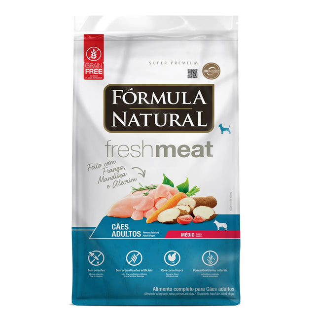 Fórmula Natural Fresh Meat Ração Seca Cães Adultos Porte Médio