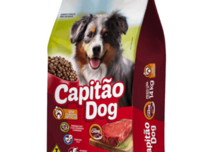 Capitão Dog Sabor Carne Ração Seca Cães Adultos
