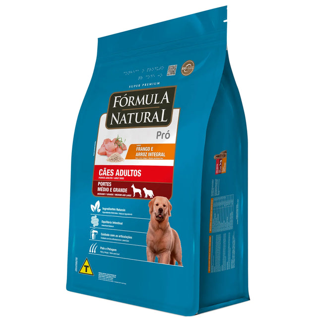 Ração Fórmula Natural Pró Frango e Arroz Integral para Cães Adultos Médio/Grande 15 kg