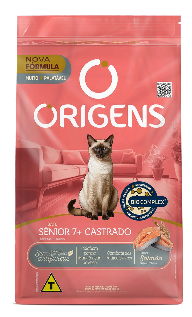 Origens Salmão Sênior 7+ Castrados Premium Especial