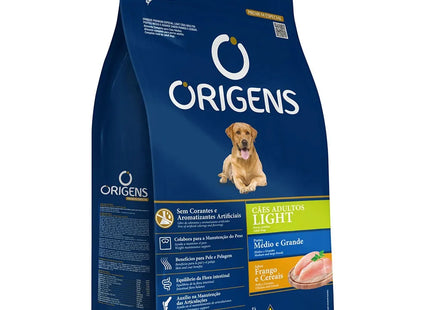 Ração Seca Origens Premium Especial Light Frango e Cereais — Porte Médio e Grande