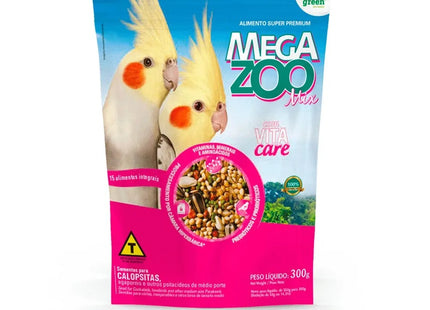 Ração Megazoo Mix Calopsita – Mix de sementes e extrusados