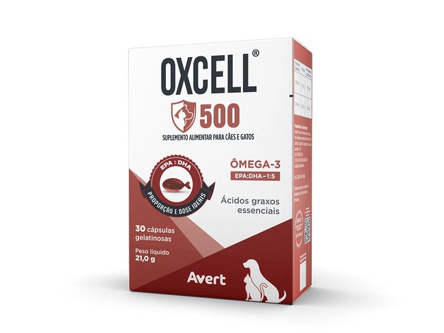 Oxcell 500 – Suplemento Ômega‑3 (EPA + DHA) – 30 cápsulas