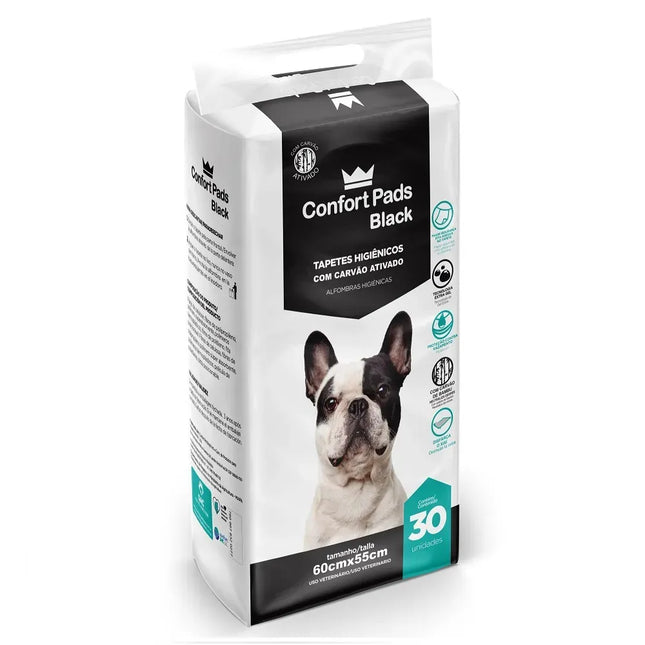 Tapete Higiênico Confort Pads Black 60 cm x 55 cm (30 un)