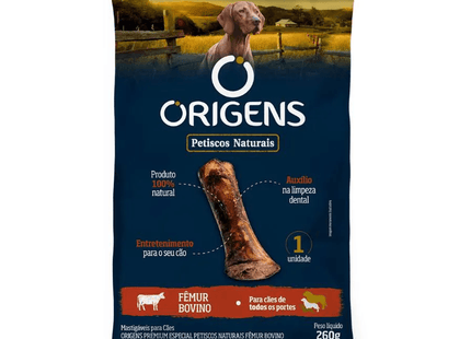 Petisco Natural Origens Fêmur Bovino para Cães 180 g