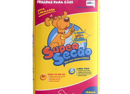 Fralda Descartável Super Secão para Cães Fêmeas – 12 Unidades
