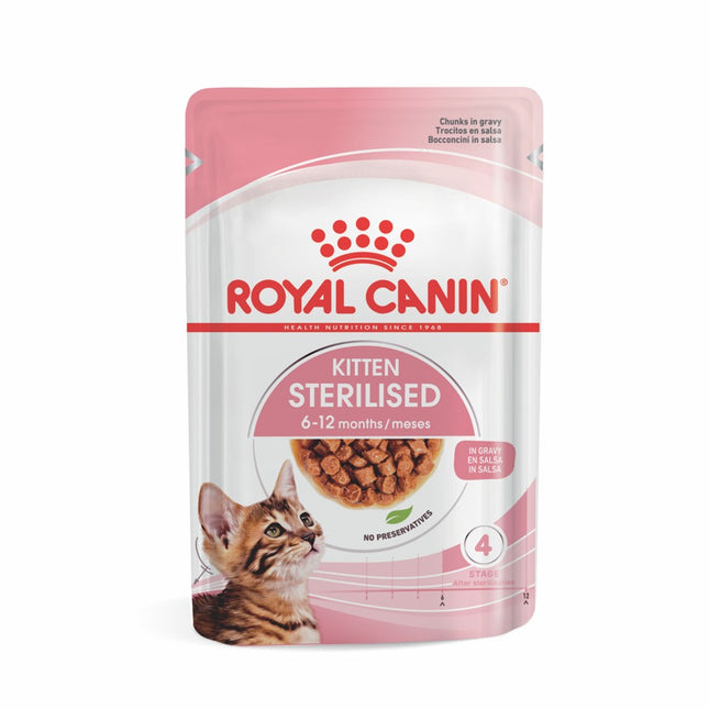 Royal Canin Kitten Sterilised Gravy Wet 85 g – Ração Úmida para Gatinhos Castrados