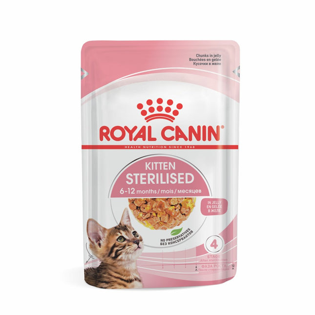 Royal Canin Kitten Sterilised Jelly Wet 85 g – Ração Úmida para Gatinhos Castrados