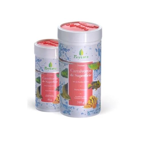 Ração Seca Poytara Carnívoros Superfície para Peixes
