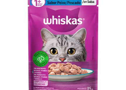 Ração Úmida Whiskas Peixe para Gatos Castrados