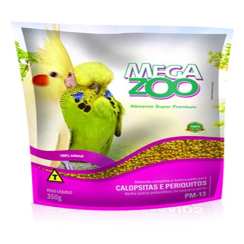 Ração Seca Mega Zoo para Calopsitas e Periquitos
