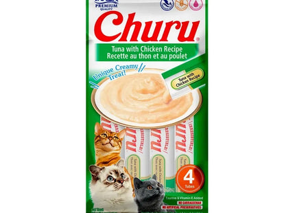 Churu Cat Atum com Galinha 56 g – Petisco Cremoso para Gatos