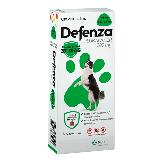 Defenza 200 mg – Comprimido Mastigável para Cães 10–20 kg