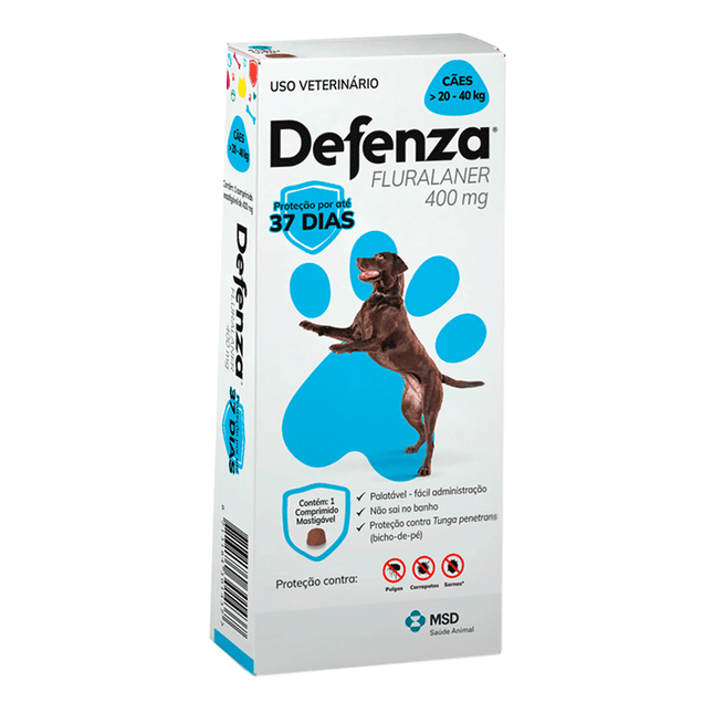 Defenza 400 mg – Comprimido Mastigável para Cães 20–40 kg