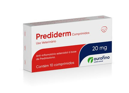 Antiinflamatório Ourofino Prediderm 20mg para Cães