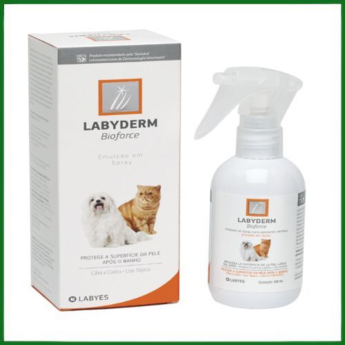 Solução Dermatológica Labyes Labyderm Bioforce Spray para Cachorros e Gatos