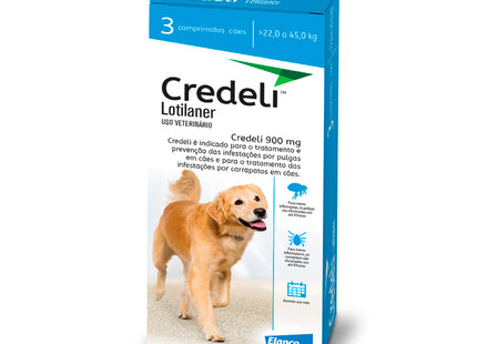 Credeli Plus 900 mg – Antiparasitário Oral para Cães de 22–45 kg