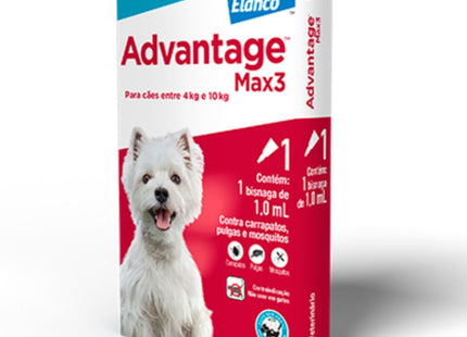 Advantage Max3 1ml para Cães de 4 á 10kg