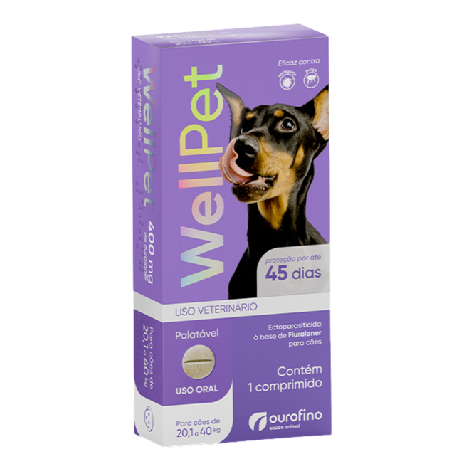 WellPet 400 mg para cães 20,1 a 40 kg