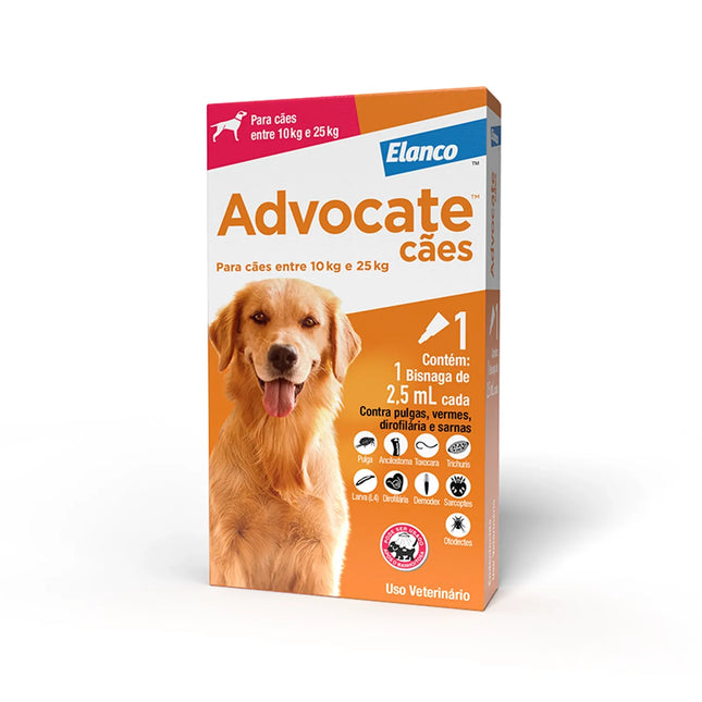 Advocate Cães 2,5 ml (10 a 25 kg) – pipeta única