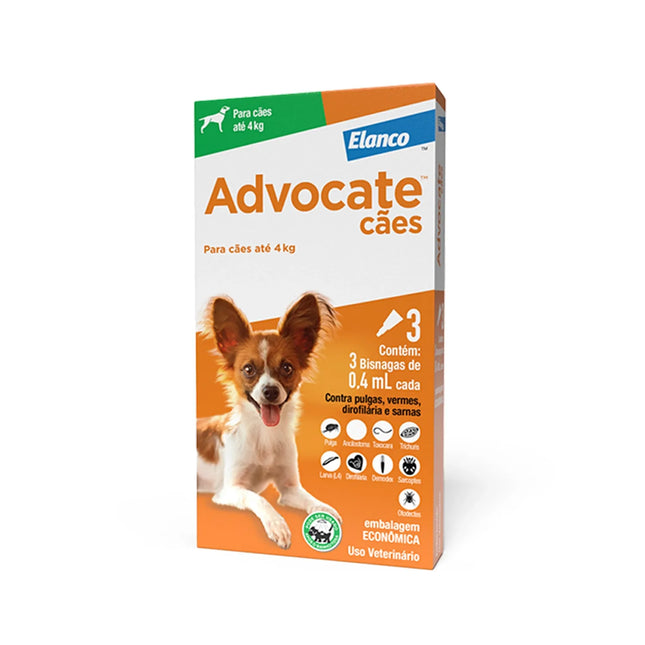 Advocate Cães 0,4 ml (até 4 kg) – pipeta única