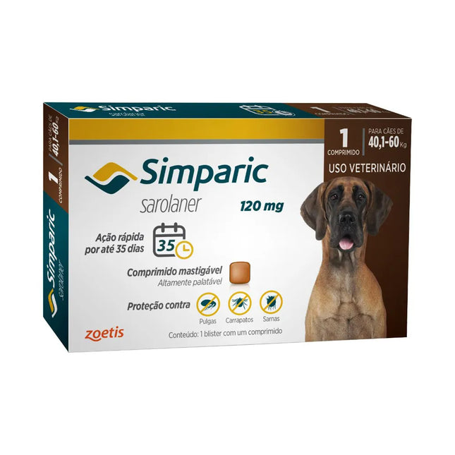 Simparic 120 mg (40,1–60 kg) – Comprimido mastigável