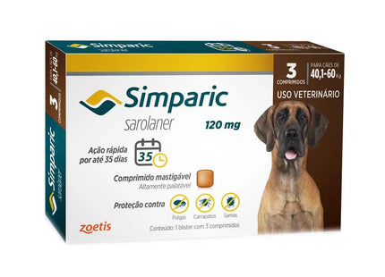Simparic 120 mg (40,1–60 kg) – Comprimido mastigável