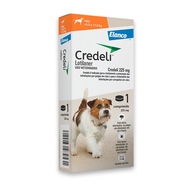 Credeli 225 mg – Antiparasitário Oral para Cães de 5,5‑11 kg
