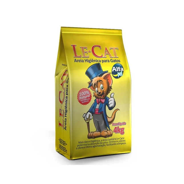 Areia Sanitária Alfa Pet Le‑Cat para Gatos 4 kg