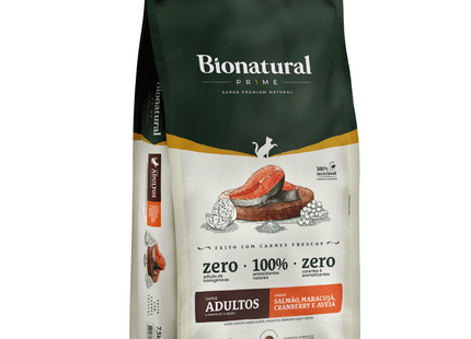 Ração Seca Bionatural Prime Salmão para Gatos Adultos