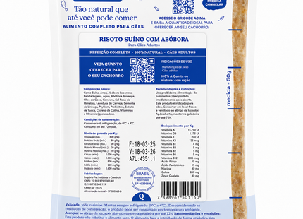 Alimento Natural Risoto Suíno com Abóbora para Cães Adultos