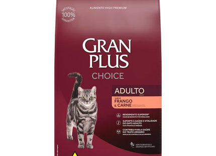 Ração GranPlus Choice Gatos Adultos Frango e Carne 10,1 kg