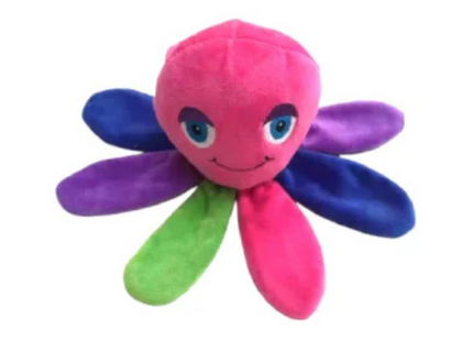 Brinquedo Pelúcia Polvo Colorido – Savana Pet 16 cm com Apito