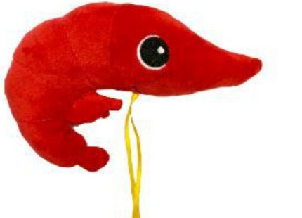 Brinquedo Pelúcia Camarão – Savana Pet ~15 cm com Apito