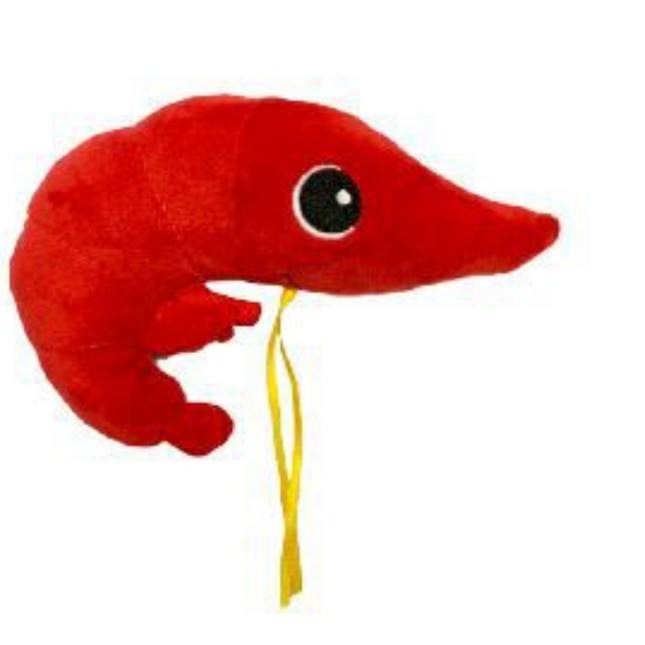Brinquedo Pelúcia Camarão – Savana Pet ~15 cm com Apito