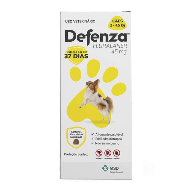 Defenza 45 mg – Comprimido Mastigável para Cães 2–4,5 kg