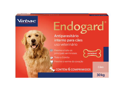 Endogard 30 kg – Vermífugo Interno para Cães até 30 kg