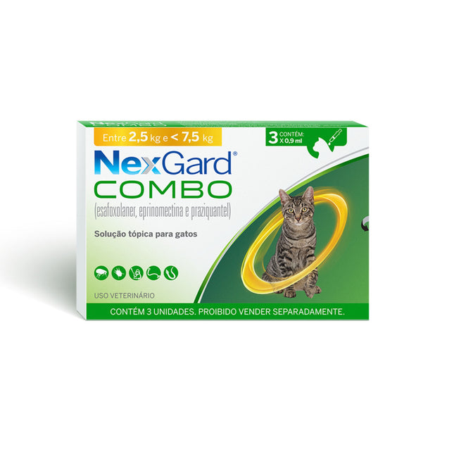 NexGard Combo Cat para Gatos de 2,5 á 7,5 kg