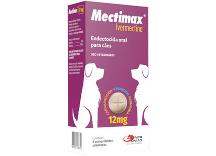 Mectimax Antiparasitário 12mg para Cães Blíster
