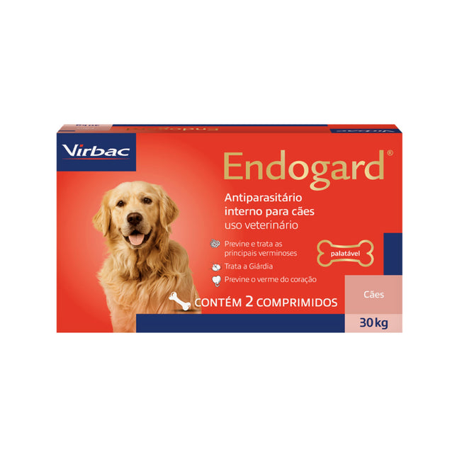 Endogard 30 kg – Vermífugo Interno para Cães até 30 kg