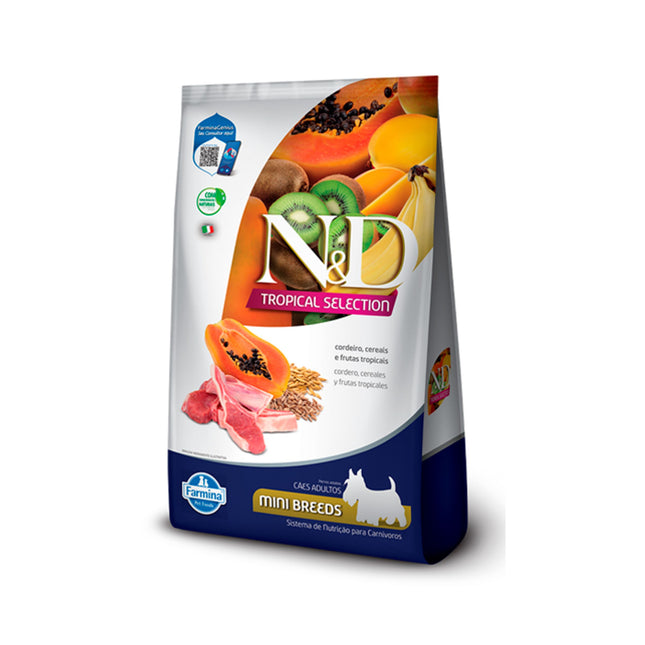 Ração N&D Tropical Selection Cães Adultos Porte Mini e Pequeno Sabor Cordeiro