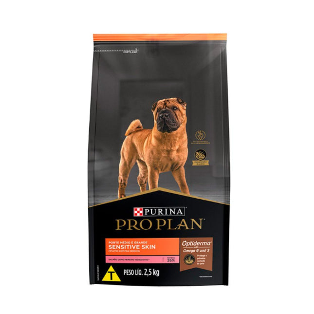 Ração Seca Pro Plan Sensitive Skin para Cães Adultos Porte Médio e Grande