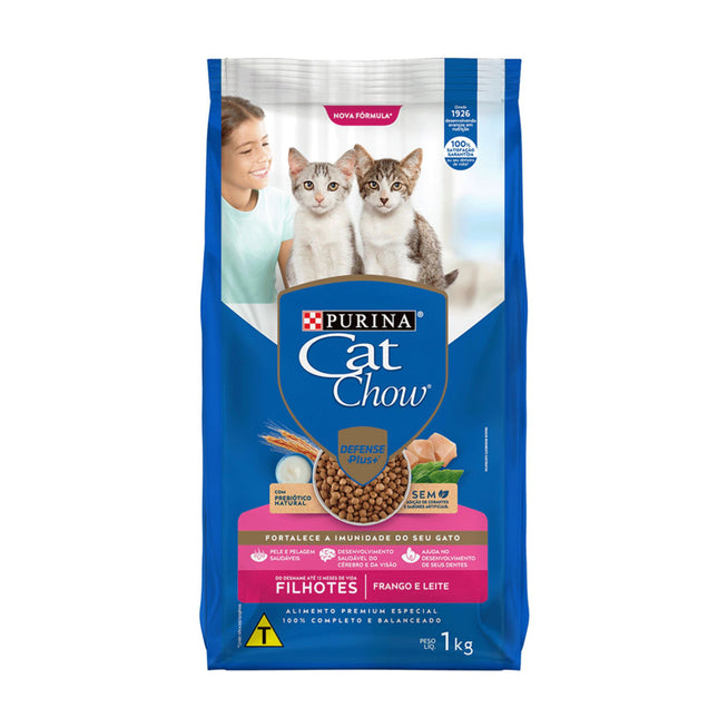 Ração Seca Cat Chow Frango e Leite para Gatos Filhotes