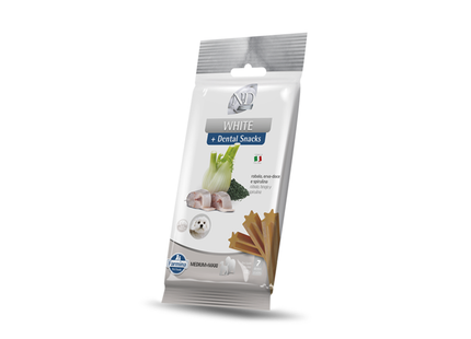 Petisco Dental N&D White Snack Canine Adult Medium & Maxi Robalo