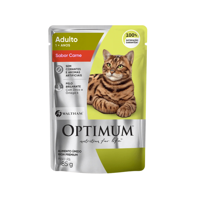 Ração Úmida Optimum Sachê para Gatos Adultos